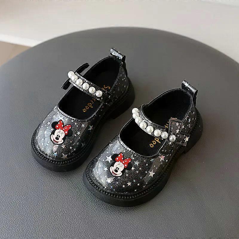 Disney kids Baby Princess Shoes Mickey Mouse Girl Princess Leather Shoes Non-slip Soft Bottom Sandals Spring fall Toddler shoes