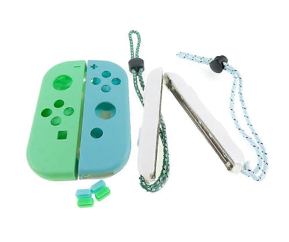 Shell Replacement Kit Mint Green and Blue with Full Button Set for Nintendo Switch Controller
