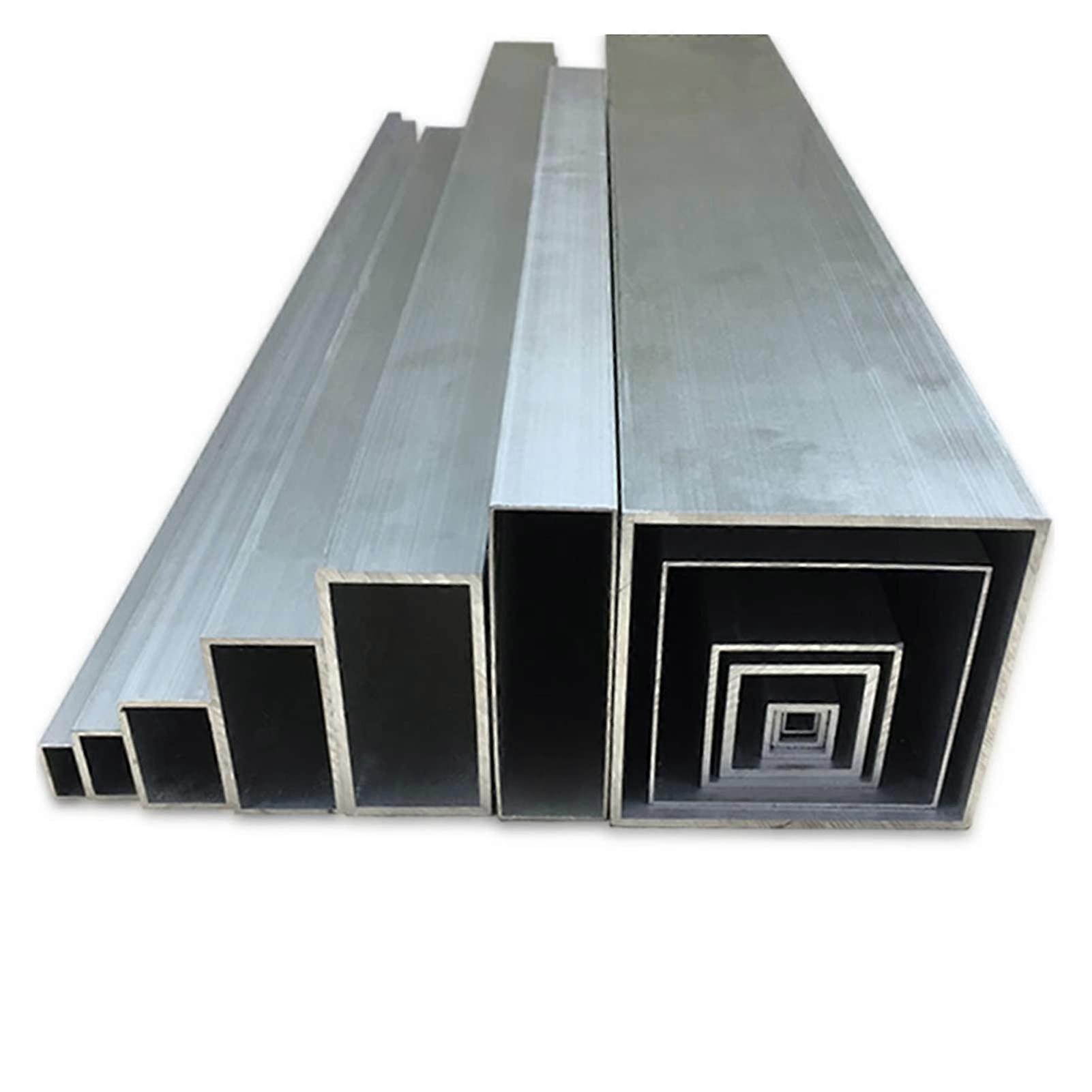 12x12mm Aluminum Square Tube 50cm Durable Alloy Rectangular Pipe for Model Bracket and Decoration