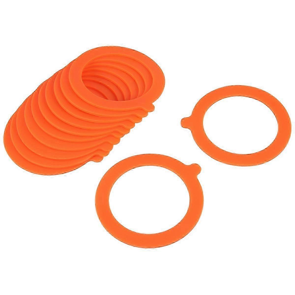 12 Pack Silicone Replacement Gasket,Seals Rings, Silicone,Orange