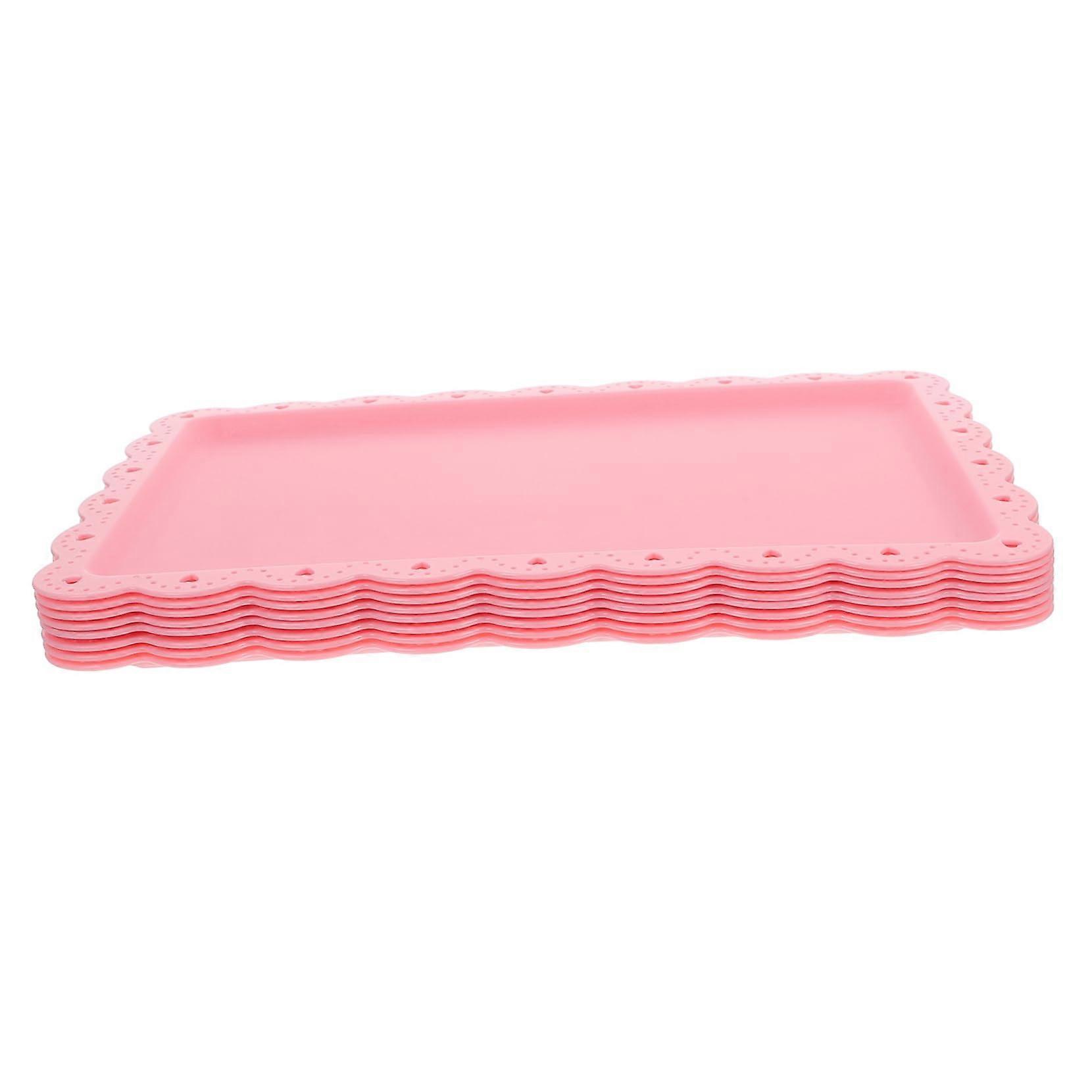 8pcs Rectangular Serving Trays Multiuse Reusable Platters for Snacks Appetizers Desserts Parties