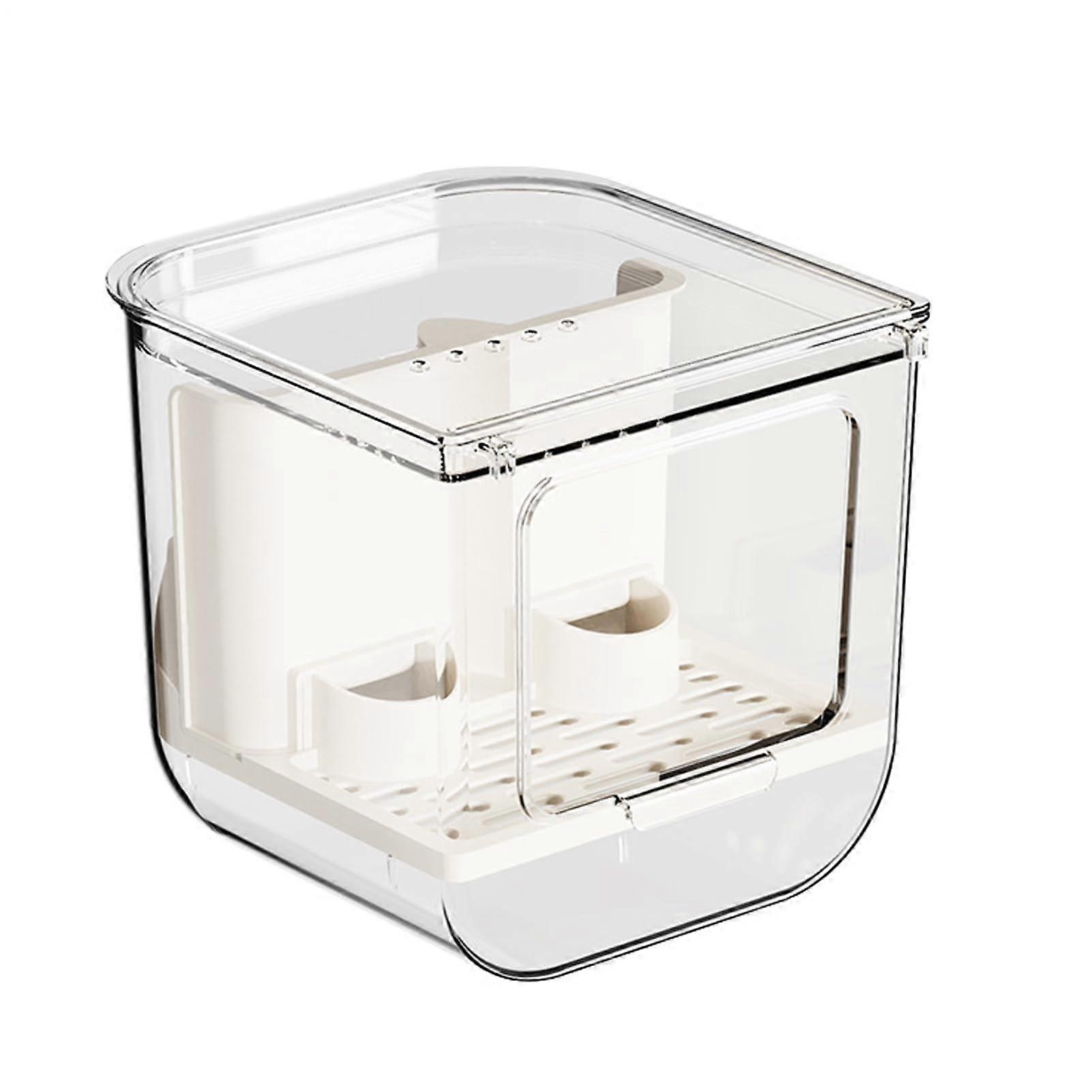 Bird Feeder Transparent No Mess Parrot Feeder 250ml Easy  Refill Secure Cage Mount