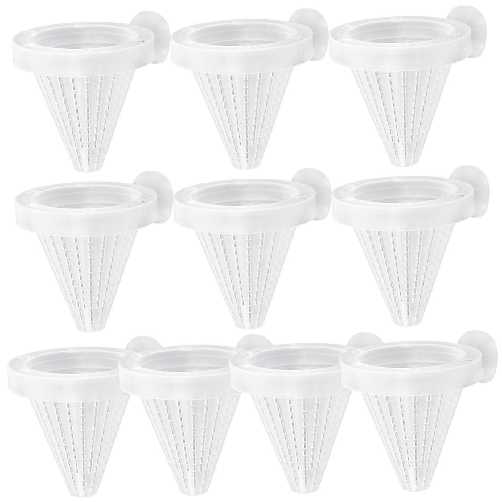 Aquarium Worm Feeder Cone with Strong Suction Cups, Durable Removable Design for Red Worms