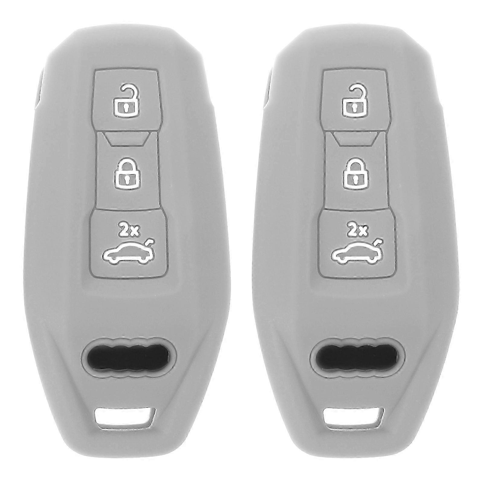2pcs Silicone 3 Button Car Remote Key Protective Scratchproof Sleeve Compatible for A5L