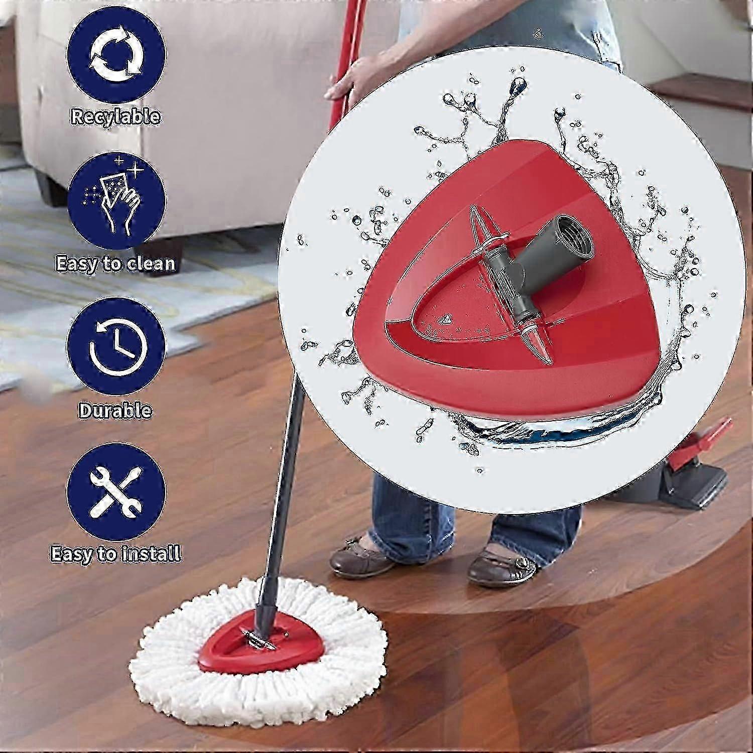 Spin Mop Replacement Base Head For Vileda Mop, Triangle Spinning Mop Head Disc For Vileda Easy Wring Mop -plastic Base Case Disc Accessories