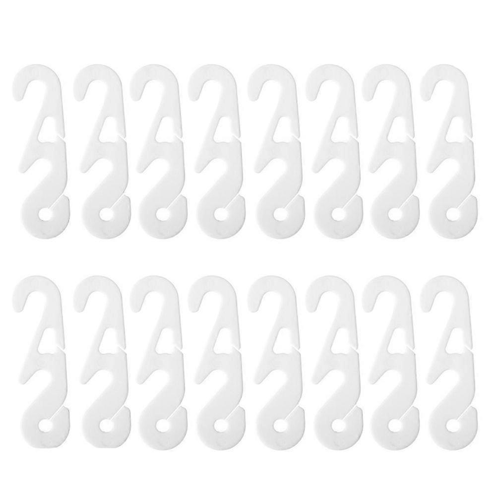 30pcs Mask Strap Extend Hooks S Shaped Mask Adjustable Extension Buckle Ear Protector (White)
