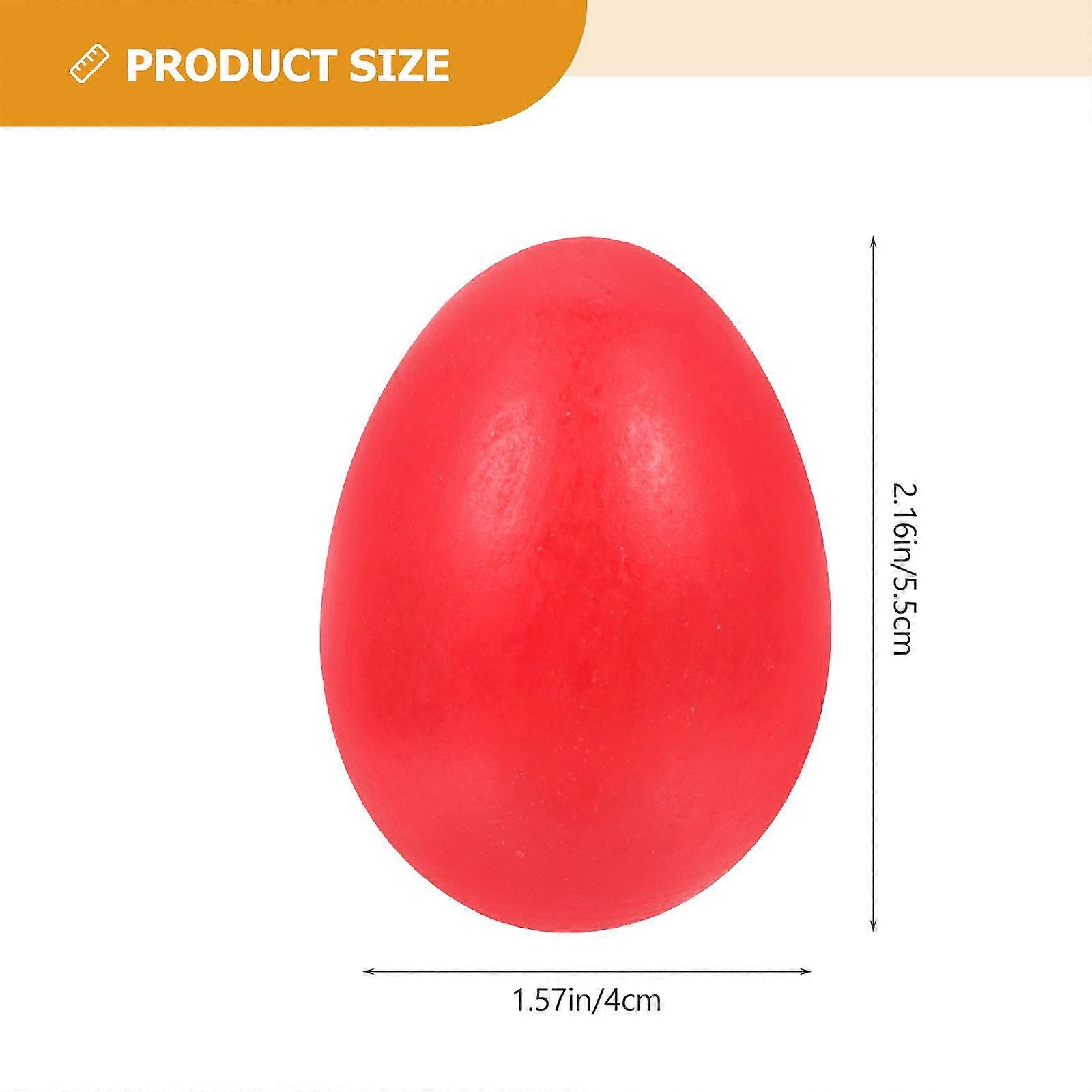 10pcs Simulation Egg Wooden Egg Model Tabletop Egg Decoration Easter Eggs