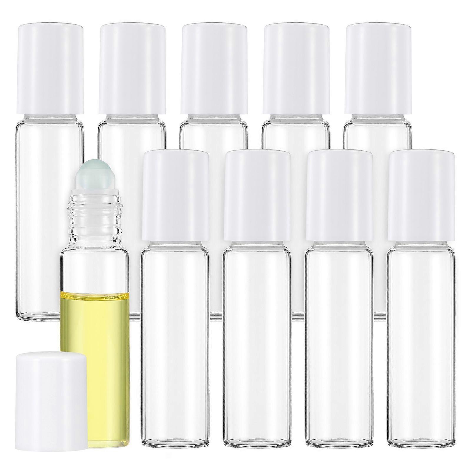 12 Pcs Clear Glass Roller Ball Bottles Refillable Multifunctional Roller Bottles
