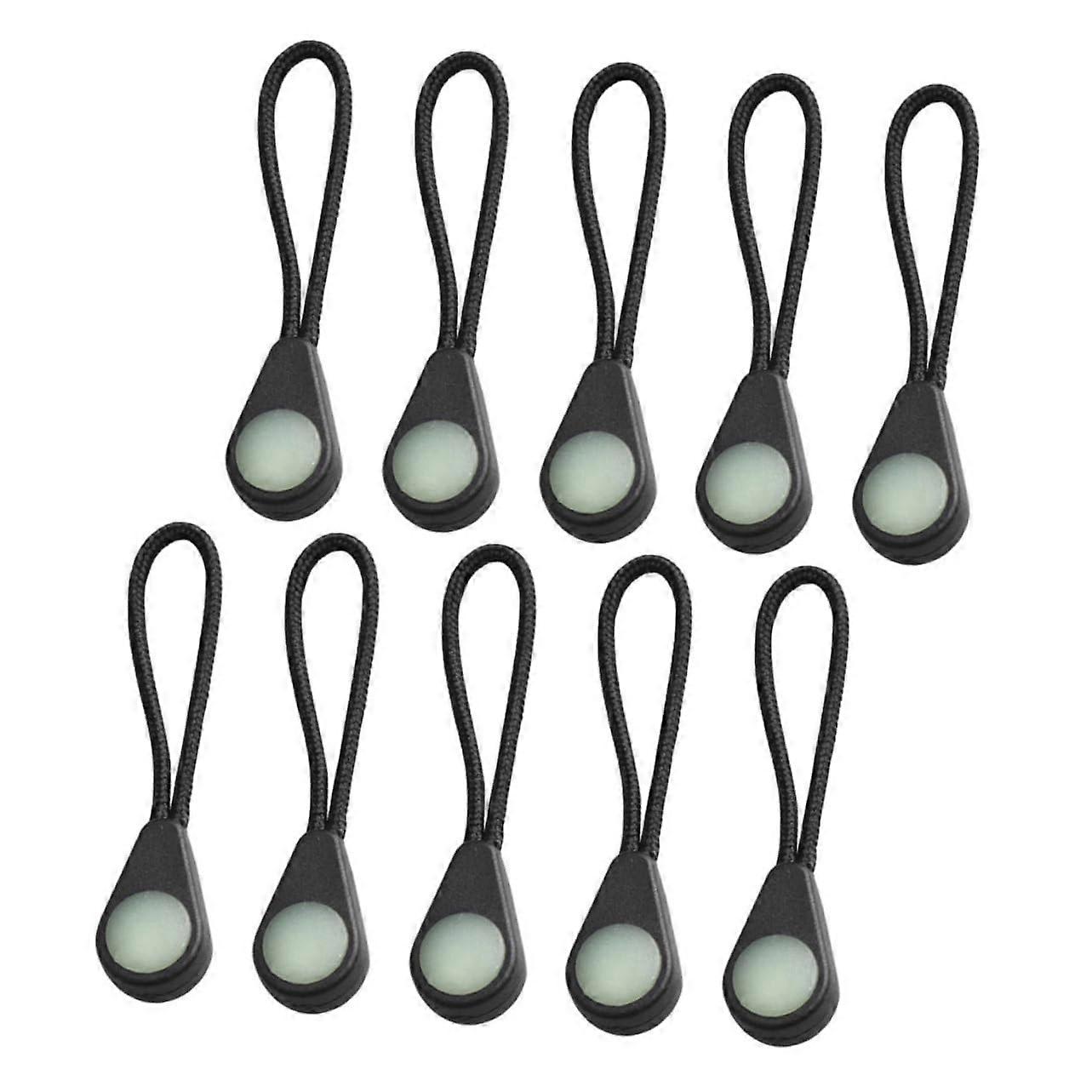 10Pcs Luminous Zipper Pull Replacement for Jackets and Bags Durable Easy Install for Camping