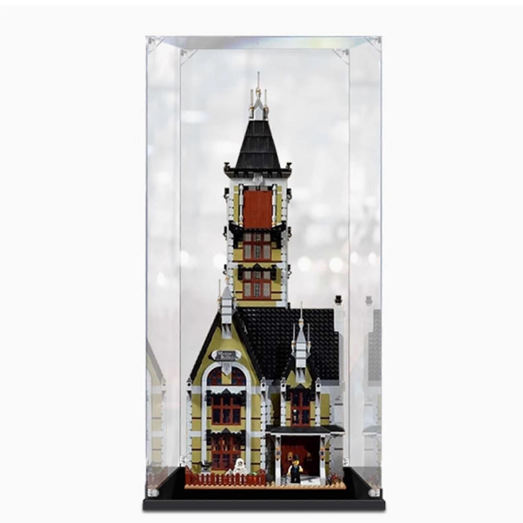 Acrylic Display Case for  10273 Haunted House, Clear Dustproof Box with Tool Assembly