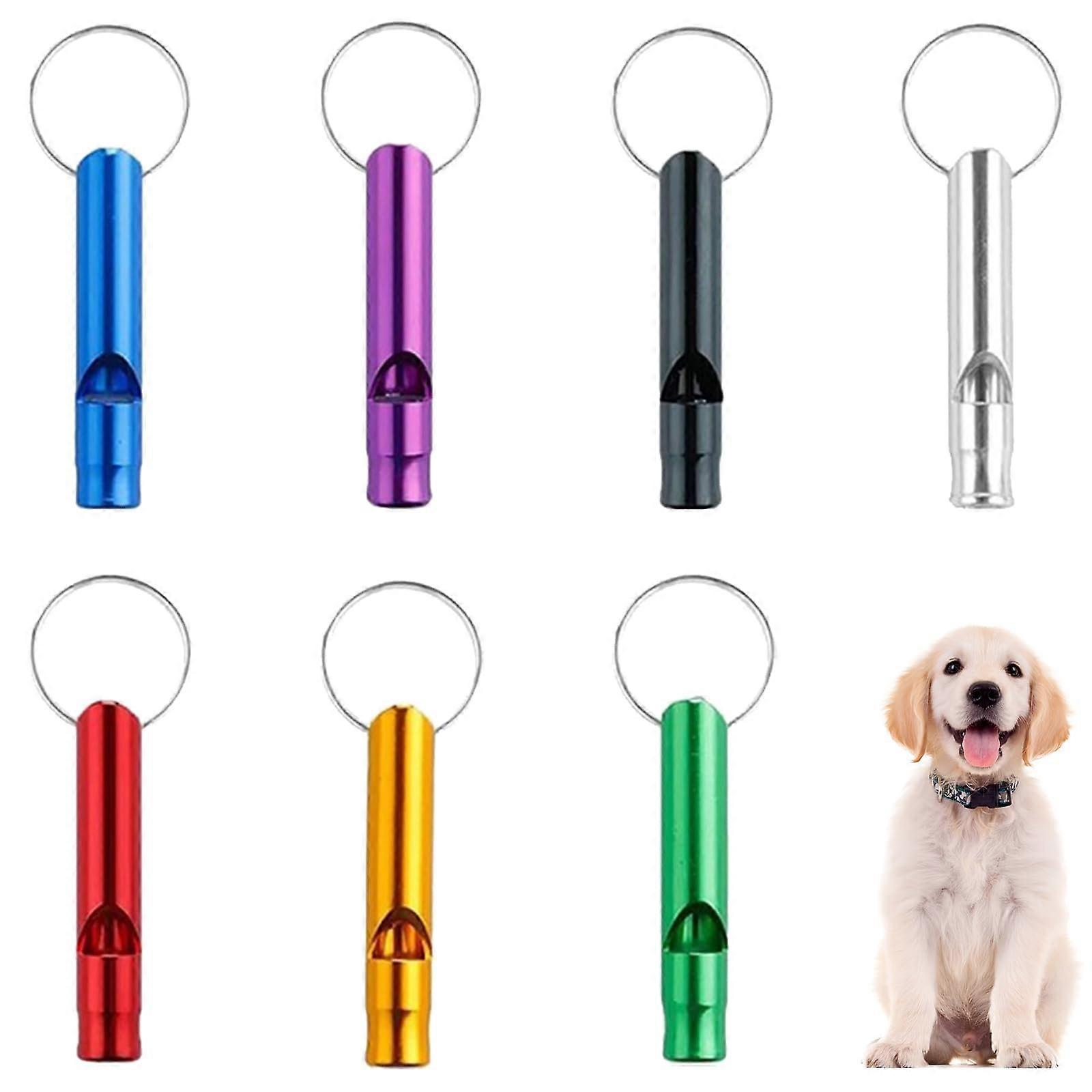 Dog Training Whistle Set 7 Pack with Keychain for Barking Control and LongDistance Obedience