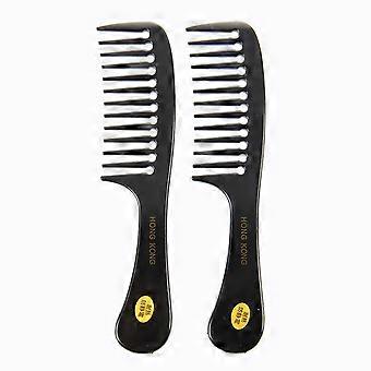  2 Pz Acconciatura FAI DA TE Dente Largo Plastica Ricci Cura Dei Capelli Handgrip Pettine 9 "