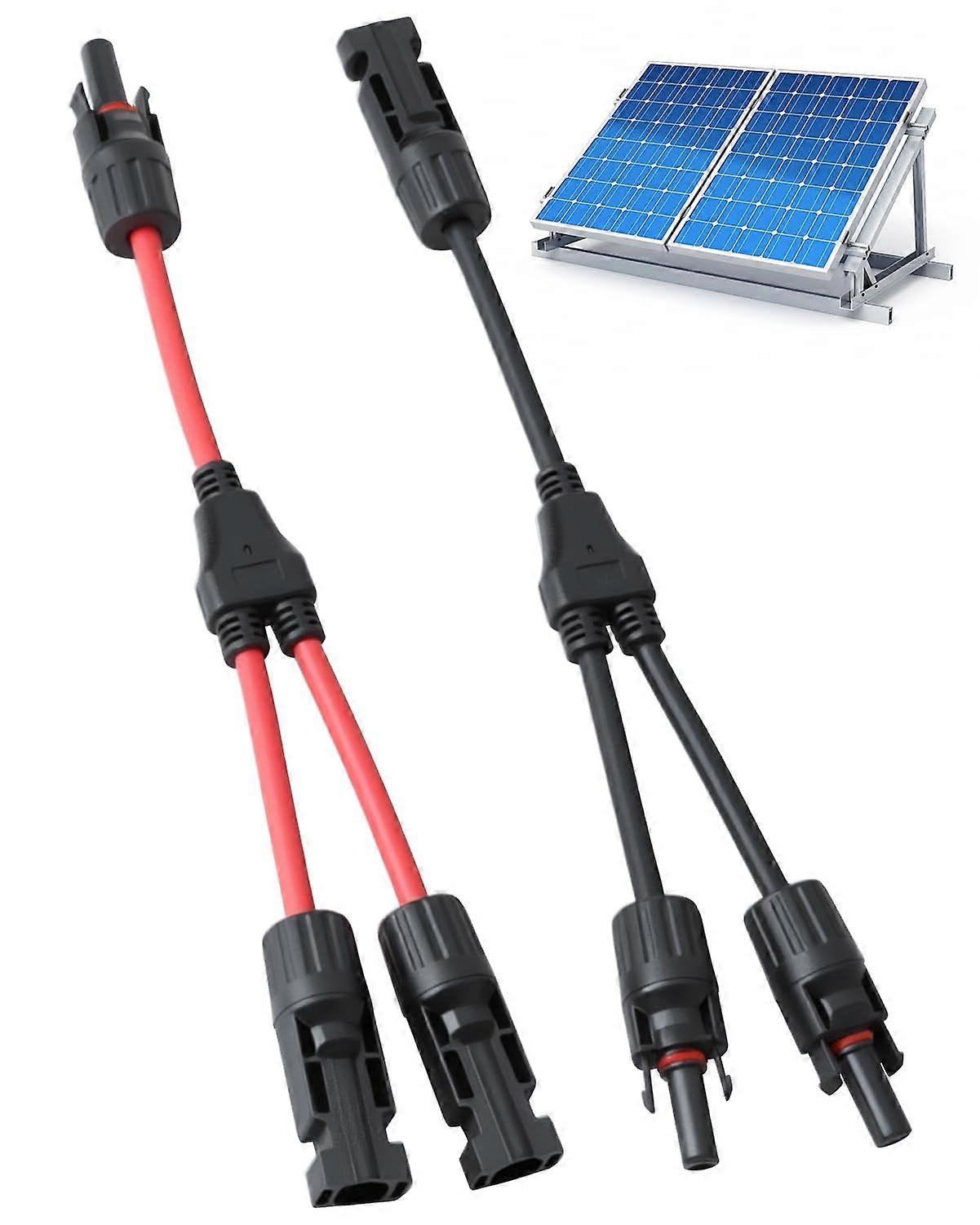MC4 Y Connector Pair for Solar Panel, Waterproof Parallel Splitter with  Current Capacity