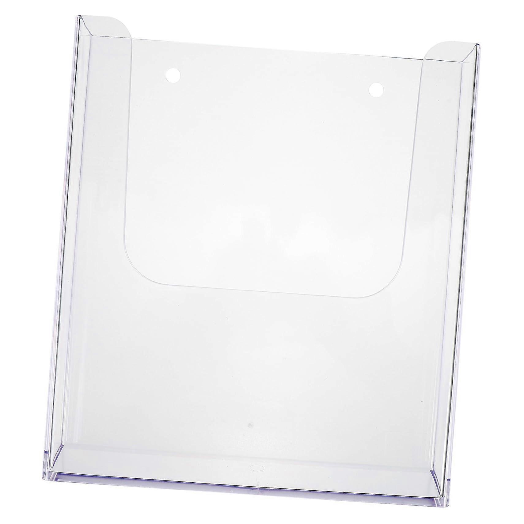 Acrylic Wall File Organizer Clear Wall Mounted Magazine Rack SpaceSaving Transparent Document Holder