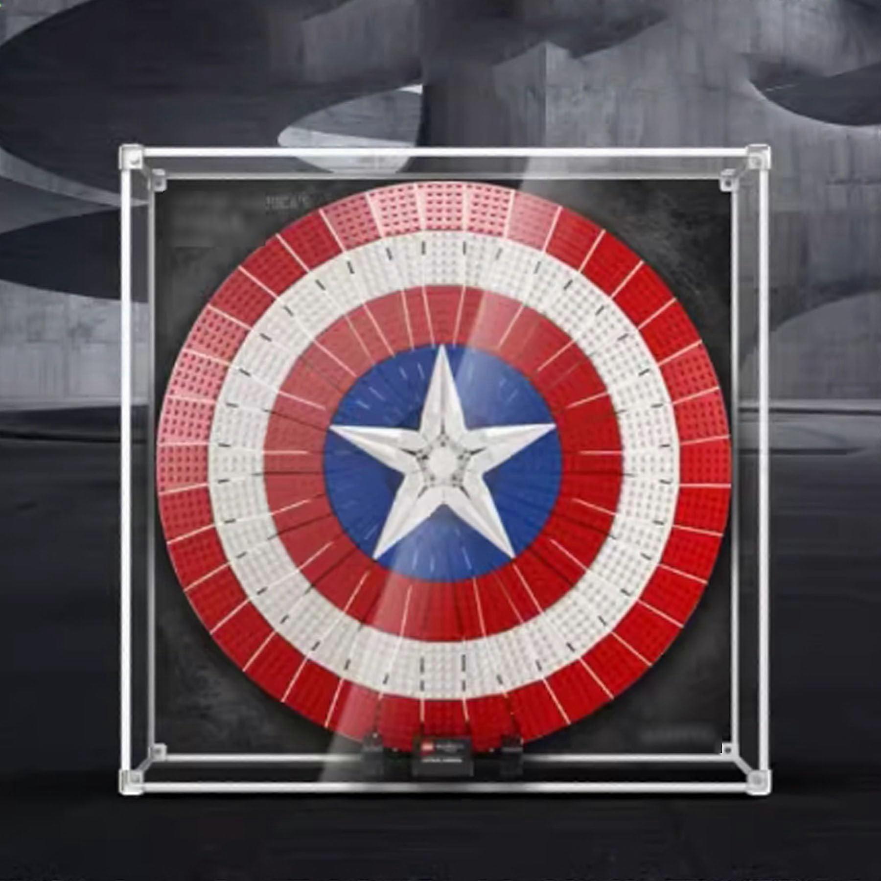 Display Case for  76262 Captain's Shield, Clear Acrylic Dustproof Showcase for Collectibles