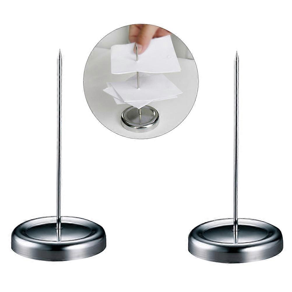 Menu Summons Fork Metal Receipt Needle Folder for Office 3Pcs Set