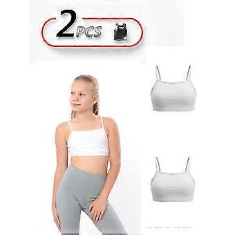 Set van 2 basic bh-topjes in effen kleuren voor meisjes, geschikt voor elk seizoen, HC 6067-052-pak2