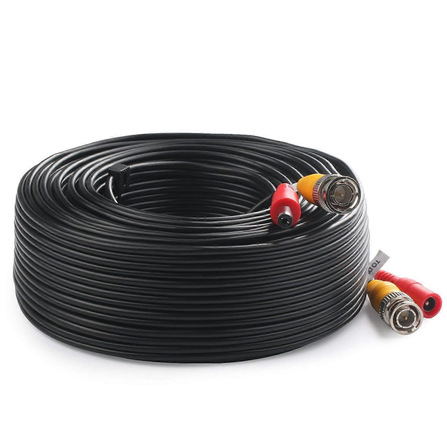 100FT BNC Video Power Cable for CCTV Security Camera and DVR, Plug and Play Installation