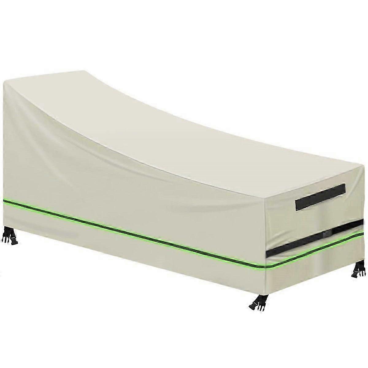 2 waterproof lounge chair covers (beige)
