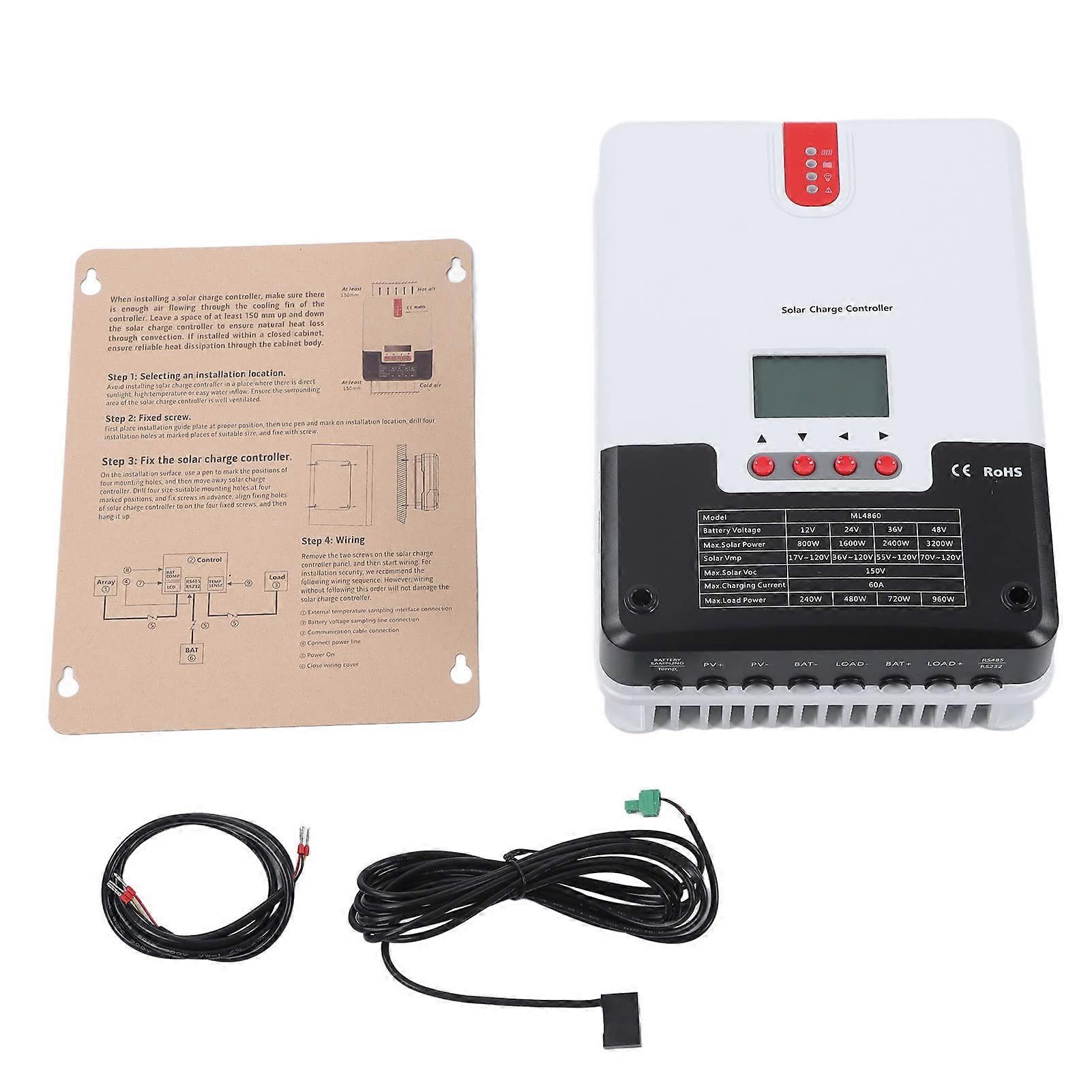 60A Solar Charge Controller for RV with  Conversion Efficiency and Reliable Battery Protection