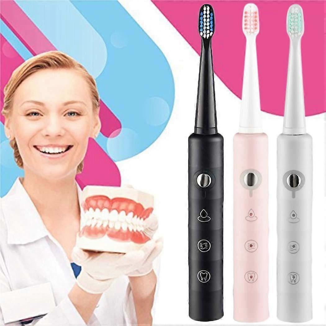 Sonic Electric Toothbrush with USB Fast Charging, Deep Clean, Compact Travel Size, Replaceable Heads