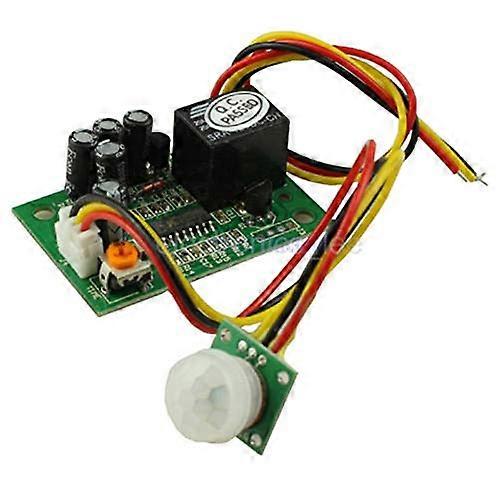 DC 12V PIR Motion Sensor with Adjustable Relay Output for Lighting and Security