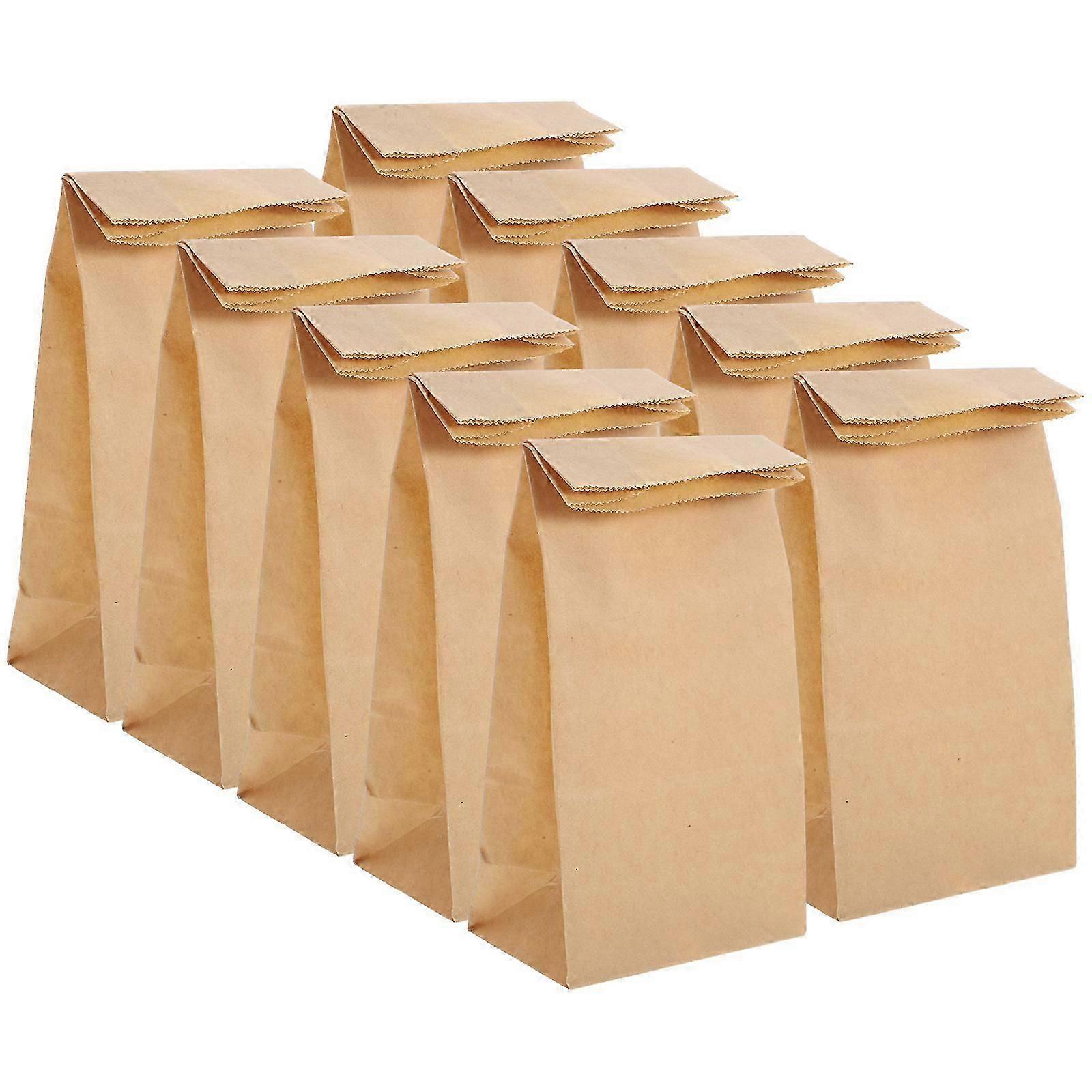 100Pcs Candy Storage Pouch Snack Container Light Brown Rectangular Durable Convenient For Picnics