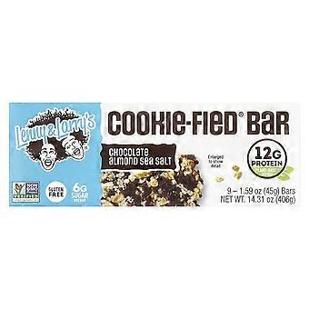 Lenny & Larry's Cookie-Fied® repen, chocolade, amandel en zeezout, 9 repen van 45 g per stuk.
