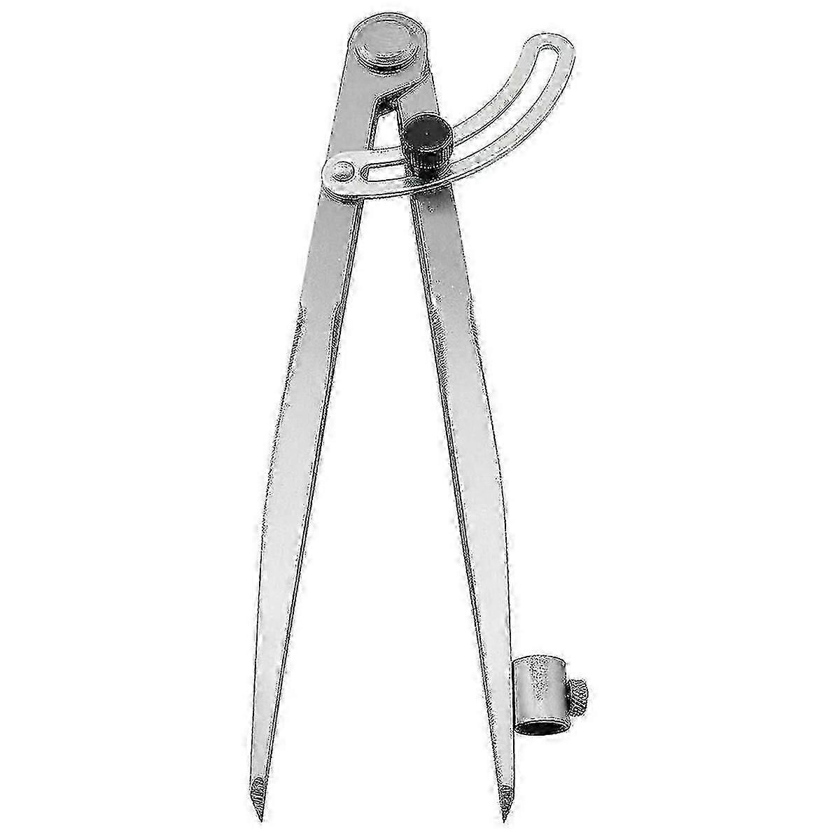 Compasso de precisão de 8 polegadas com suporte para lápis, ideal para geometria, madeira e metal.