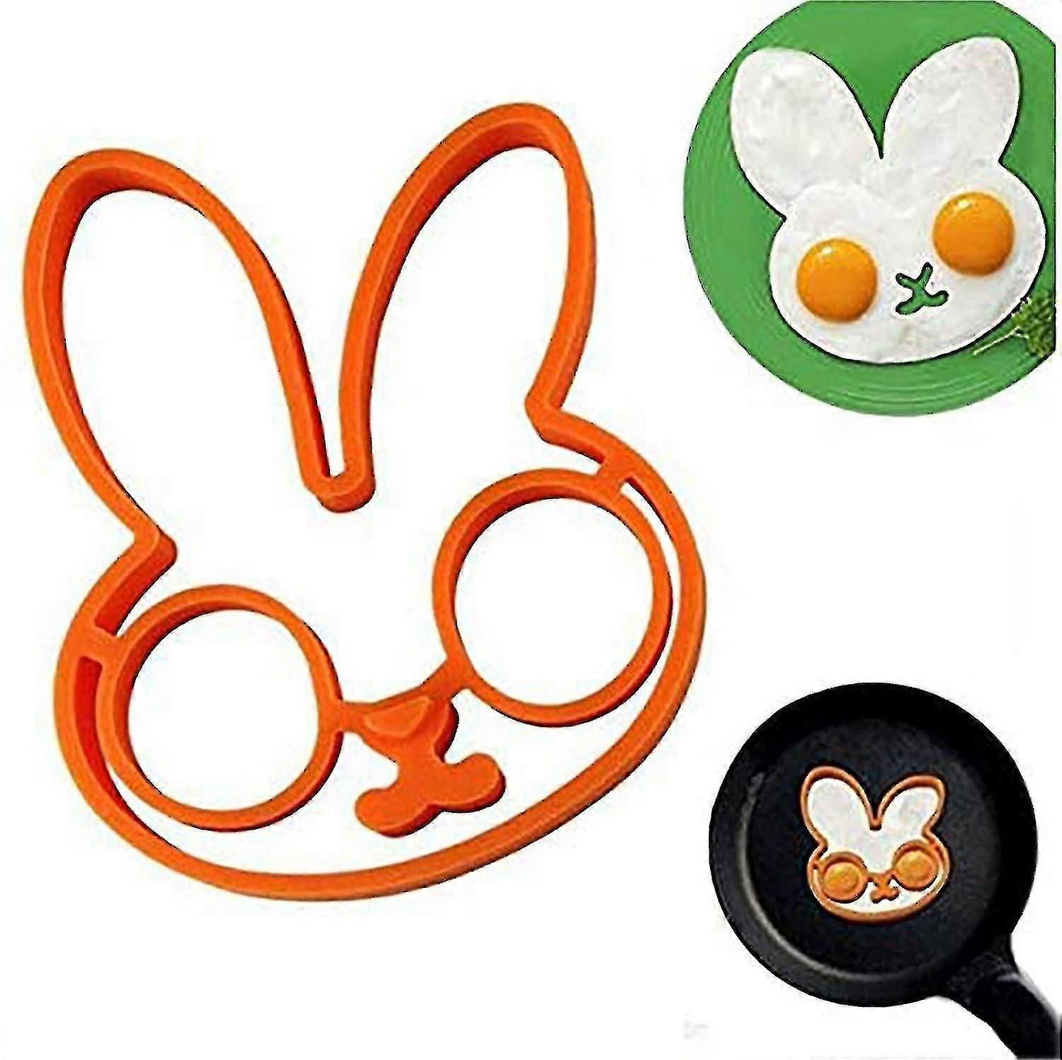 Silicone Egg Pancake Ring Mold (orange)