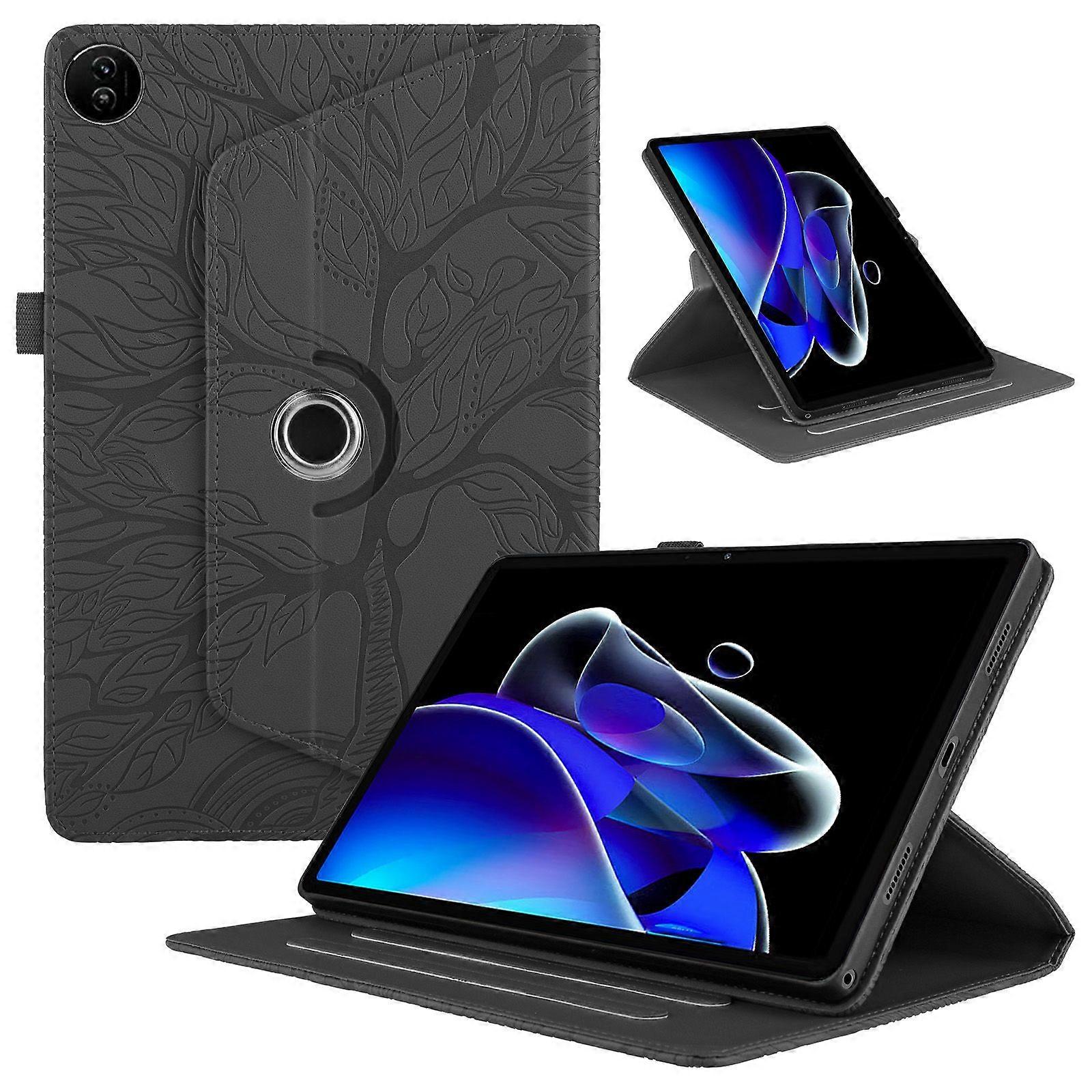 Flip Case for Realme Pad 2 360 Rotatable Shockproof Tablet Case with Vertical Bracket
