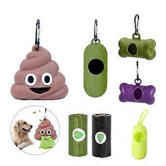 Pet Dog Waste Bag & DispenserRoll Dog poo bags Dog supplies_Special Gift