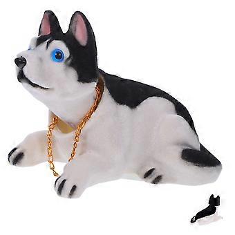 Shaking Head Dog Decoration Adorable Car Adornment Desktop Adornment for Car Home Shop (Husky)