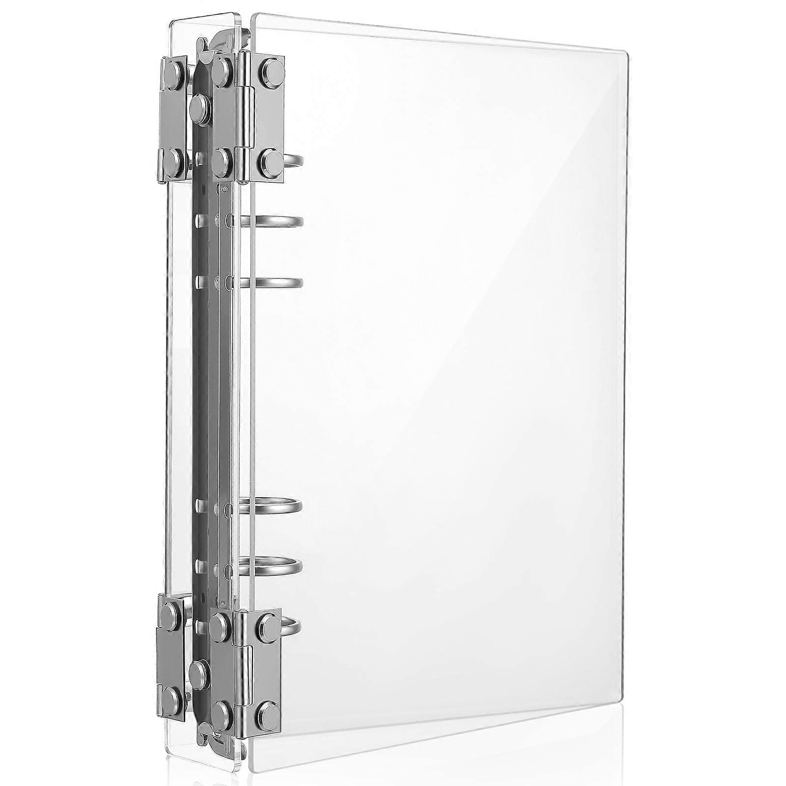 Notebook Cover Binder Shell Clear Binder Cover Acrylic View Binder Reusable Notebook Shell