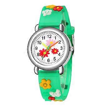 Student Watch Kids Cartoon Flower Pattern with Plastic Zinc Alloy 1Pcs