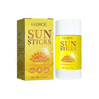 SPF50 Sunscreen Stick - Waterproof Broad Spectrum UV Protection, Moisturizing Highlighting Stick for Face & Body, Portable Dewy Finish