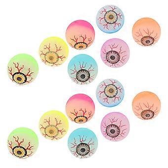 25 Pcs Eye Shaped Funny Bouncy Balls For Leisure Time Activities 30mm Elastic Toy
