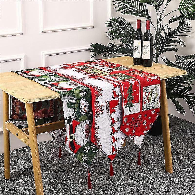 Christmas Table Runner Snowman Snowflake