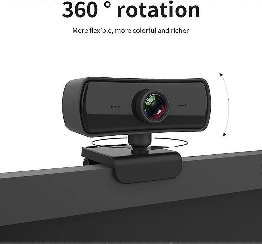 Mini webcam Full HD con microfono integrato, webcam USB per computer, laptop e desktop.