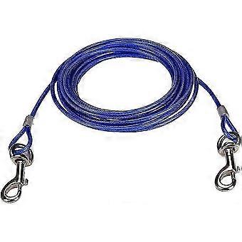 10ft / 16ft / 33ft - Dog Tether-kabel, Dog Tie Cable, Pet Tie Cable, Pet Lead för små / medelstora storlekar (3m, blå)