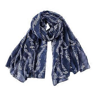 Air Conditioner Shawl Stylish Printed Musical Notes for Summer 2Pcs