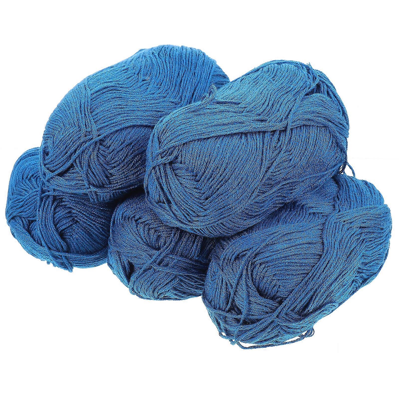 Solid Yarn for Knitting Yarn 5 Rolls Assorted Color DIY Crochet Craft