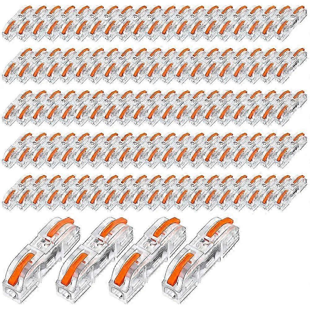 100Pcs Wire Connectors Inline Wire Cable Connector Quick Compact Cable Connector Transparent