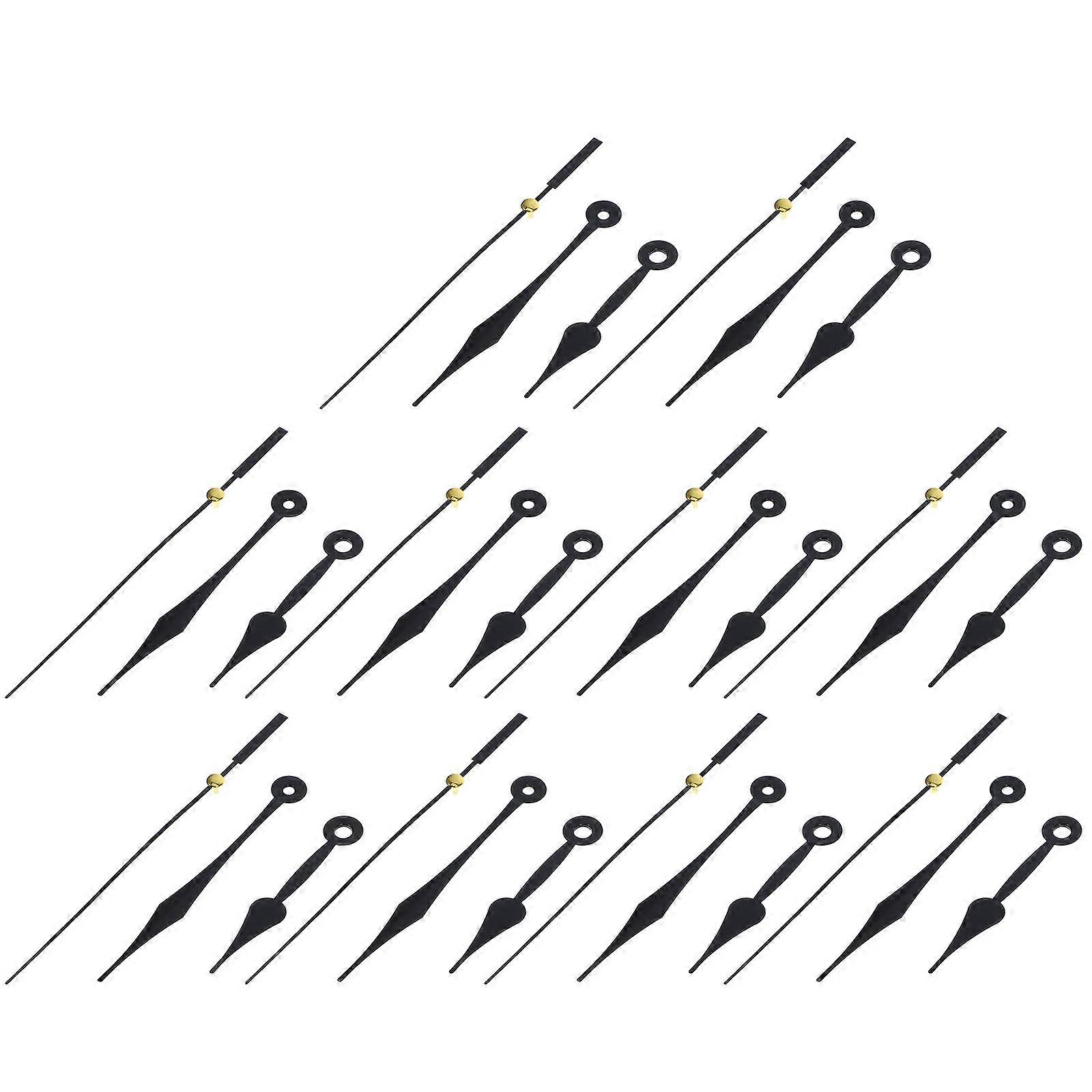 Clock Hands Only Plastic Clock Pointers for Repair 10Sets Black Replacement