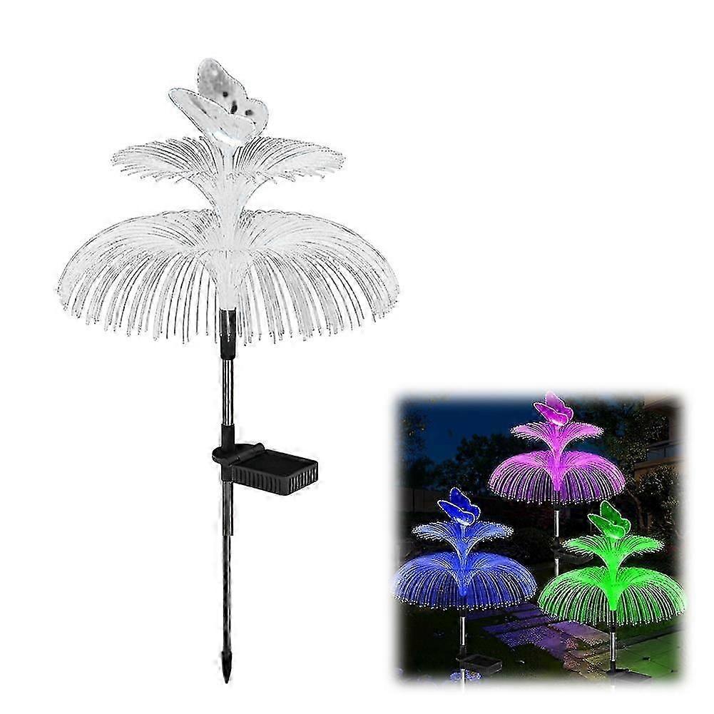 Solar-Powered Double-Layer Butterfly & Jellyfish Shaped Decorative Lighting