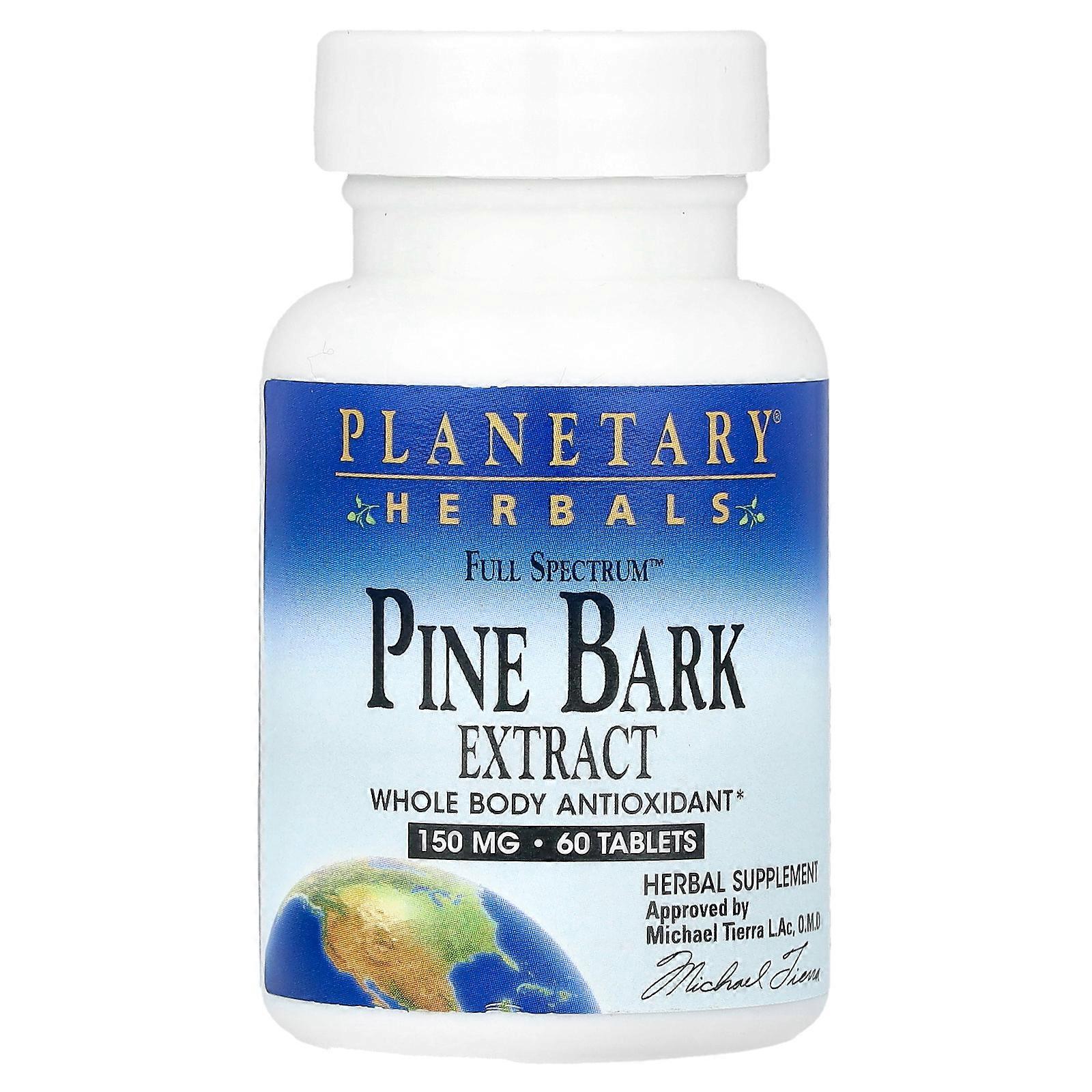3 x Planetary Herbals, Full Spectrum™ Pine Bark Extract, 60 Tablets