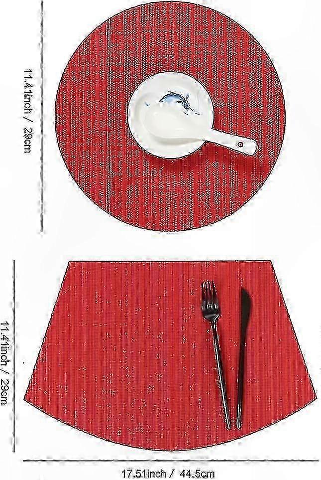 Heat Resistant Wedge Placemats Set