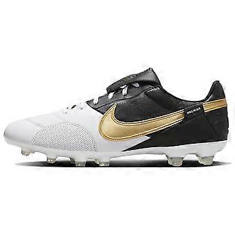 Nike Premier 3 FG Firm Ground Cushioning Slip Resistant Soccer Shoes Men's Black White Gold AT5889-174