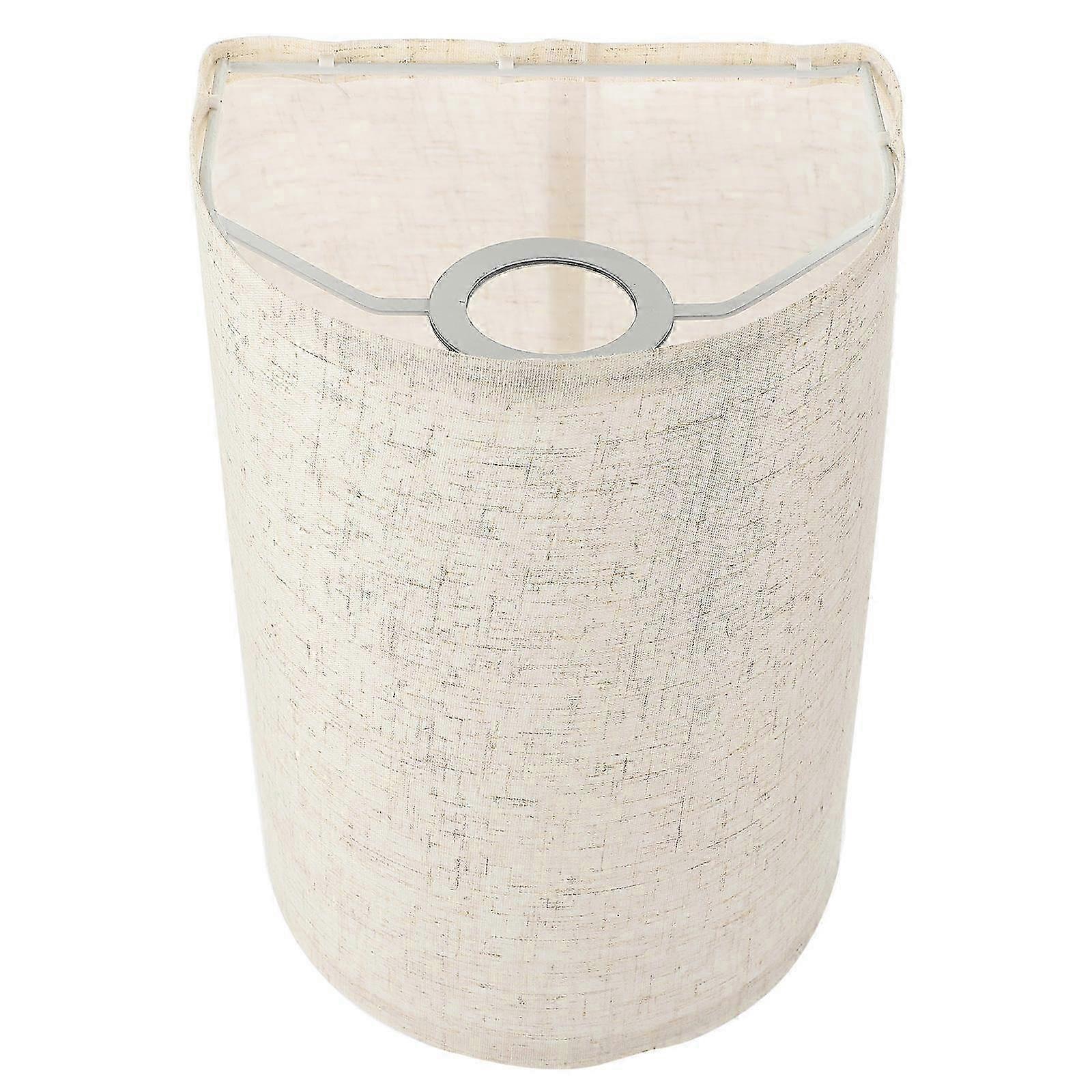 Half Round Linen Lampshade Beige