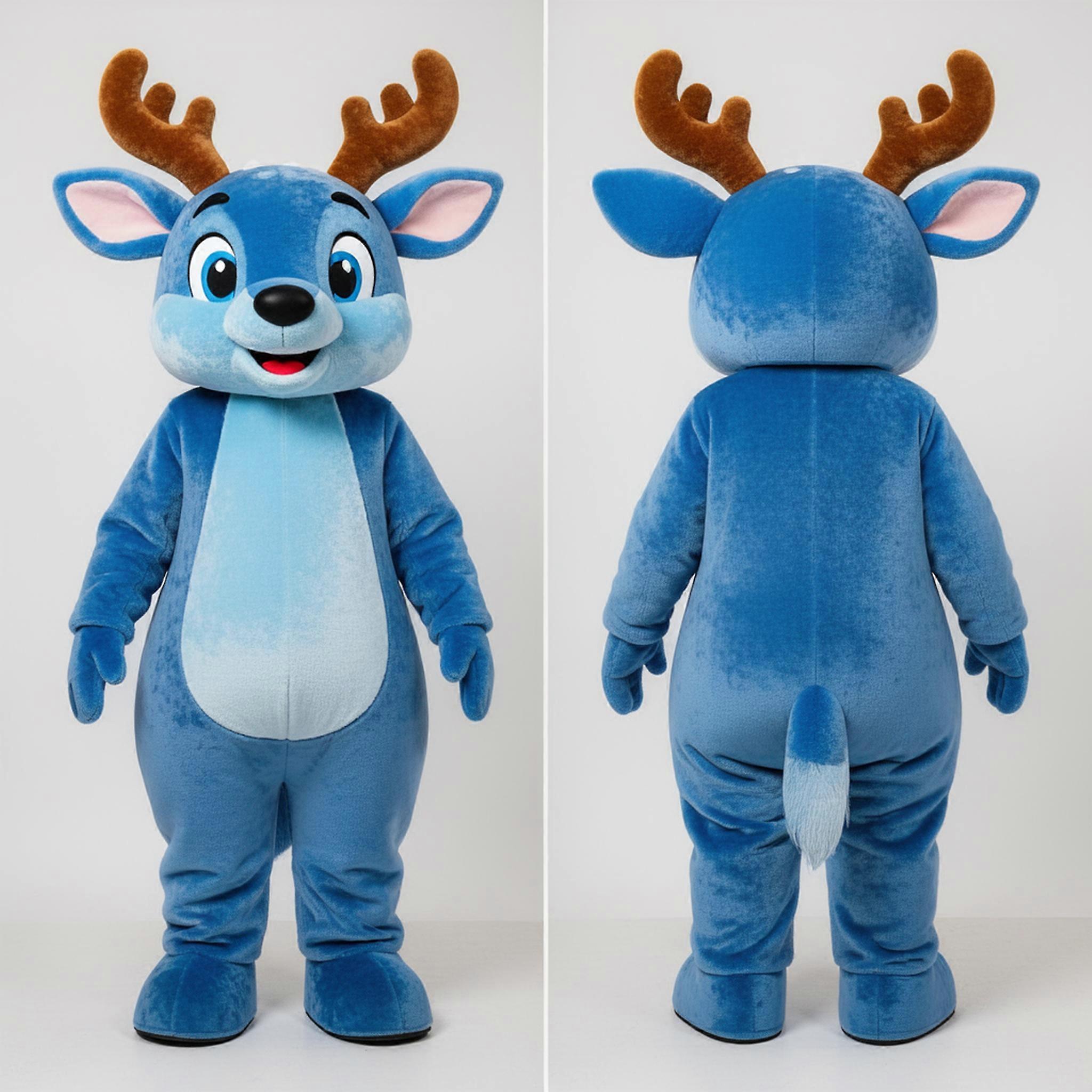 MASTICOT Blue Gentle Deer Mascot